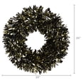 thumbnail image 4 of Tinsel Wreath, Black and Gold, 20", Graduation by Way To Celebrate, 4 of 4