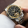 thumbnail image 5 of OLEVS Automatic Watches for Mens Skeleton Mechanical Self Winding Chronograph Calendar Classic Dress Moon Phase Multifunction Mens Wrist Watches Luminous Waterproof Stainless Steel Reloj Para Hombre, 5 of 14