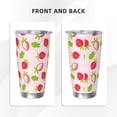 thumbnail image 3 of Salouo Hand Drawn Strawberry Print 20oz Tumbler with Lid,Stainless Steel Vacuum Insulated Tumbler Durable Insulated Coffee Mug Thermal Cup with Splash Proof Sliding Lid-Straw Two-piece Set, 3 of 8