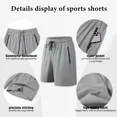 thumbnail image 3 of 2 Pack Men's Athletic Shorts Mesh Workout Gym Activewear Basketball Shorts With Zipper Pockets, 3 of 7
