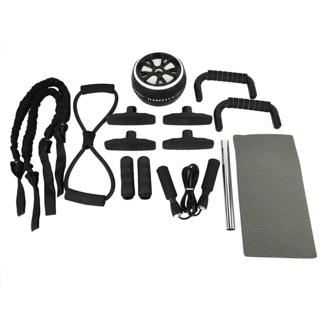 AB Wheel Roller Jump Rope Resistance Bands Push Up Bar Rack Abdominal Workout Equipment Muscle Training Exercise