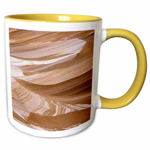 3drose, Michigan, Sleeping Bear Dunes Lakeshore Pattern - Us23 Bja0009 - Jaynes Gallery, 11oz Two-tone Yellow Mug
