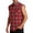Red, variant on Men'S Plaid Lapel Sleeveless Shirt Vest, Sleeveless Button Up Vest With Pockets, Summer Casual Wear