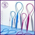 thumbnail image 2 of Hair Tail Tool, Hair Loop Tool, Hair Pull, Ponytail Pull Through Tool, Hair Threader, Hair Tool Flip for Styling, Updo Hair Braid Tool, Inside Out Ponytail Tool, 8pcs, 2 of 5