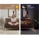 thumbnail image 4 of Futon Sofa Bed Modern Faux Leather Couch, Convertible Folding Couch Recliner Lounge for Living Room w/ 2 Cup Holders w/ Armrest My Lux Decor Round, 4 of 9