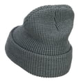 thumbnail image 3 of Big Size Diamond Embroidered Waffle Cuff Beanie - Grey XL-3XL, 3 of 5