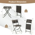 thumbnail image 2 of Gymax 3PCS Patio Bistro Set Folding Wicker Chairs & Table Outdoor Patio Furniture Set Brown, 2 of 10