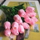 thumbnail image 2 of Shine-Co Lighting Tulipanes Artificiales De Poliuretano, 10 Unidades, Ramos De Arreglo De Flores Falsas De Tacto Real Para Decoración De Boda En El Hogar, Oficina (Rosa), 2 of 6