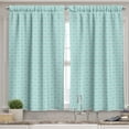 thumbnail image 2 of Ambesonne Aqua Valance & Curtain, Vintage Sun Flower, 55"x24", Seafoam and White, 2 of 6