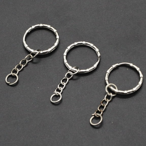 WHAMVOX 50 Pcs Key Ring Simple Keychain Premium Material Keychain
