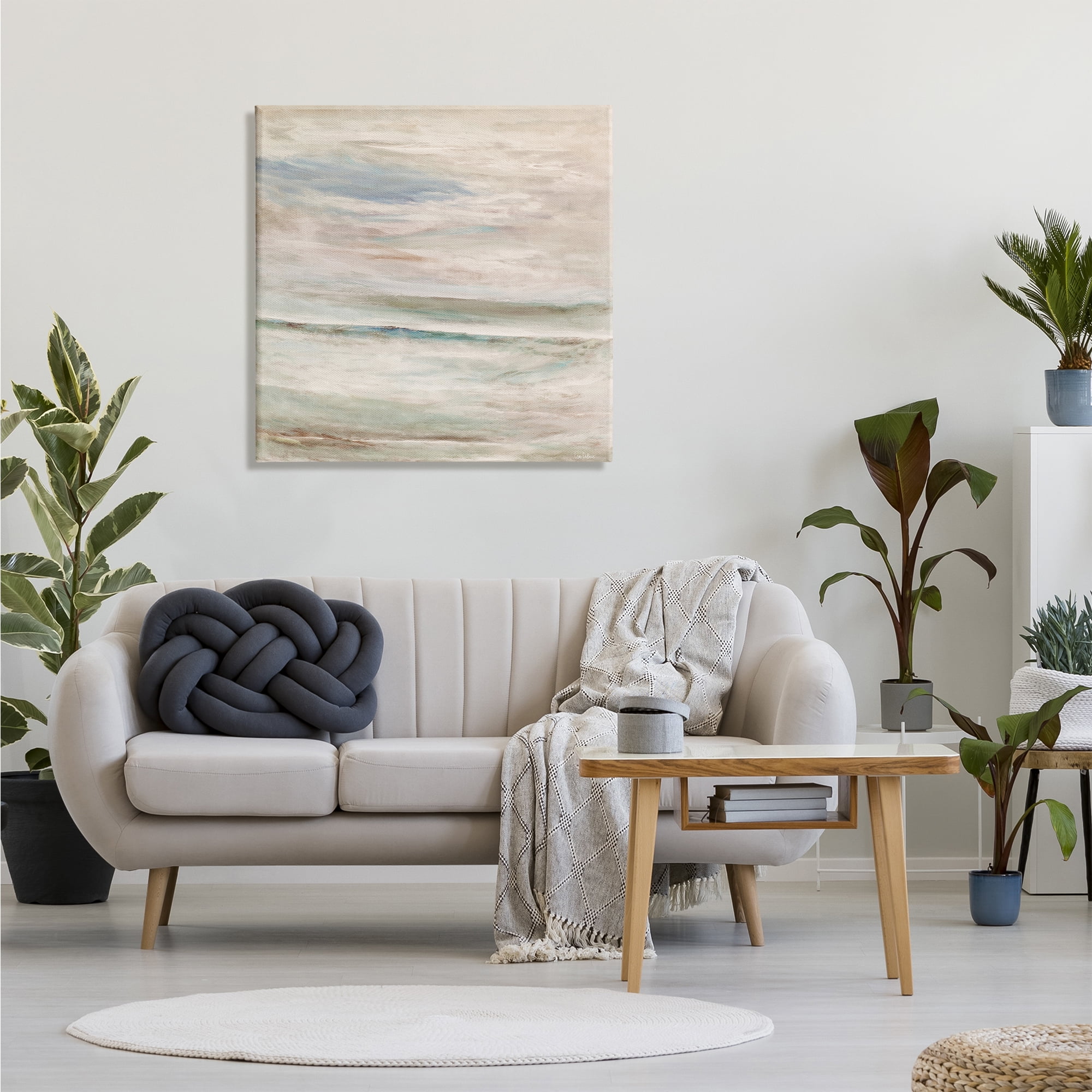 Stupell Industries Cloud Landscape Abstraction Mystical Off-White Blue Green, 30 x 30, Designed by Lori Dubois