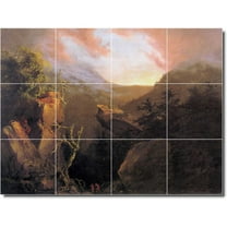 Ceramic Tile Mural-Thomas Cole Landscapes Painting 454. 17" w x 12.75" h using (12) 4.25 x 4.25 ceramic tiles