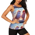 thumbnail image 2 of Fotbe Heart Sky Bird Couple Blusas Sin Mangas para Mujer – Estilo Casual, Corte Suelto, Slim-Fit, Cuello Redondo Deportivo, Tops de Verano para Gimnasio y Yoga-XX-Large, 2 of 7