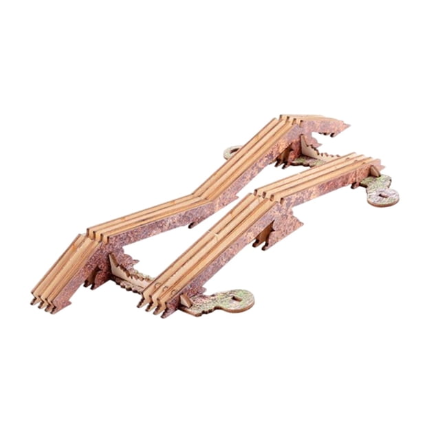 Puente de coche RC profesional de madera resistente con pendiente pronunciada, simulación de obstáculos El puente High Low