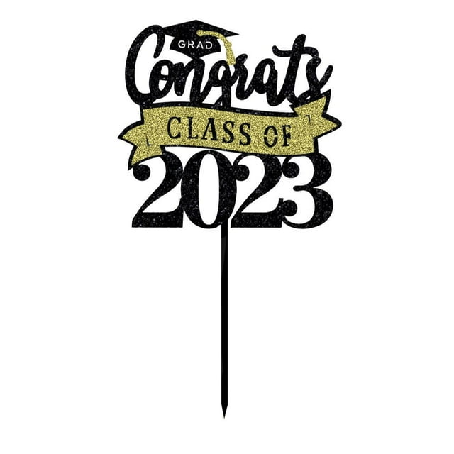 Pompotops Outils d'Arrangement de Gâteau de Fête de Remise des Diplômes de la Promotion 2023 Insert de Gâteau de Fête Décoration Liquidation