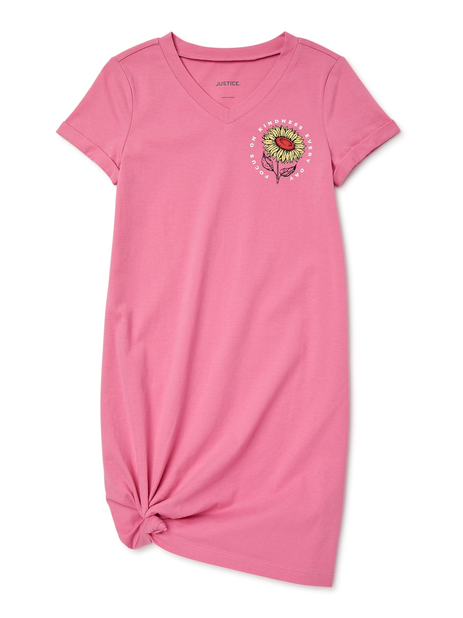 Justice Girls Short Sleeve TShirt Dress, Sizes 518 Plus