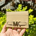thumbnail image 4 of Michael Kors Reed Large Card Holder Wallet MK Signature Logo Camel Leather, 4 of 4