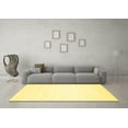 thumbnail image 3 of Ahgly Company Machine Washable Indoor Square Solid Yellow Modern Area Rugs, 6' Square, 3 of 4