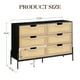 thumbnail image 5 of Cajonera de Ratán Natural de 47.2" con 6 Cajones, Cómoda Estilo Campestre con Patas Metálicas, Organizador Moderno para Closet, Sala y Dormitorio, 5 of 5