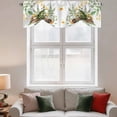 thumbnail image 2 of Botanical Frog Tie Up Valance Curtains for Windows, Kitchen Curtains Window Treatments, Butterfly Mushroom Coffee Leaf Green Short Window Shades Valances for Bedroom Bathroom Cafe 54"x18", 2 of 8
