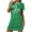 Green, variant on Pafei Tyugd Cotton Nightgowns for Women Short Sleeve Summer Sleepwear Lightweight Breathable Casual Round Neck Mini Nightdress Black M
