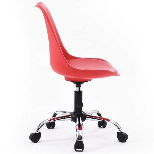 Chaise de bureau sans accoudoirs Pemberly Row en rouge 