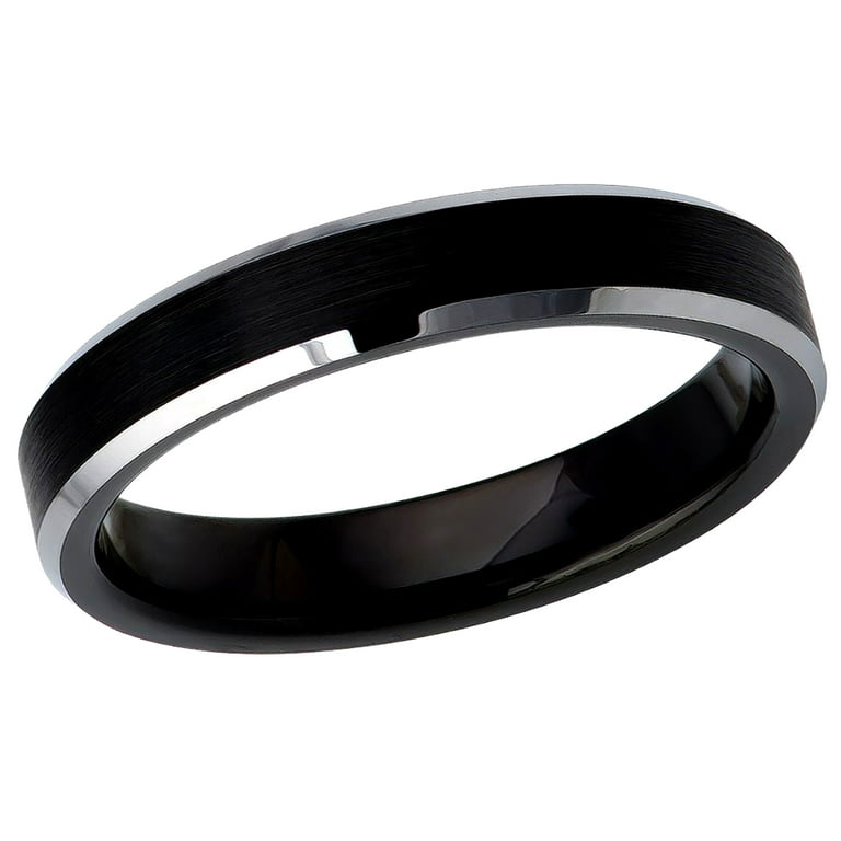 Men s Women s Tungsten Wedding Band Engagement Ring 4mm Brushed