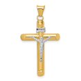 thumbnail image 1 of Quality Gold K6280 Pendentif Crucifix Poli Bicolore 14K, 1 of 1