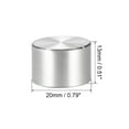 thumbnail image 2 of 5 pcs Potentiometer Knob Knurled Shaft Silver Tone Aluminum Smooth Surface Rotary Knob 20mmx13mm Volume Control Knob, 2 of 4