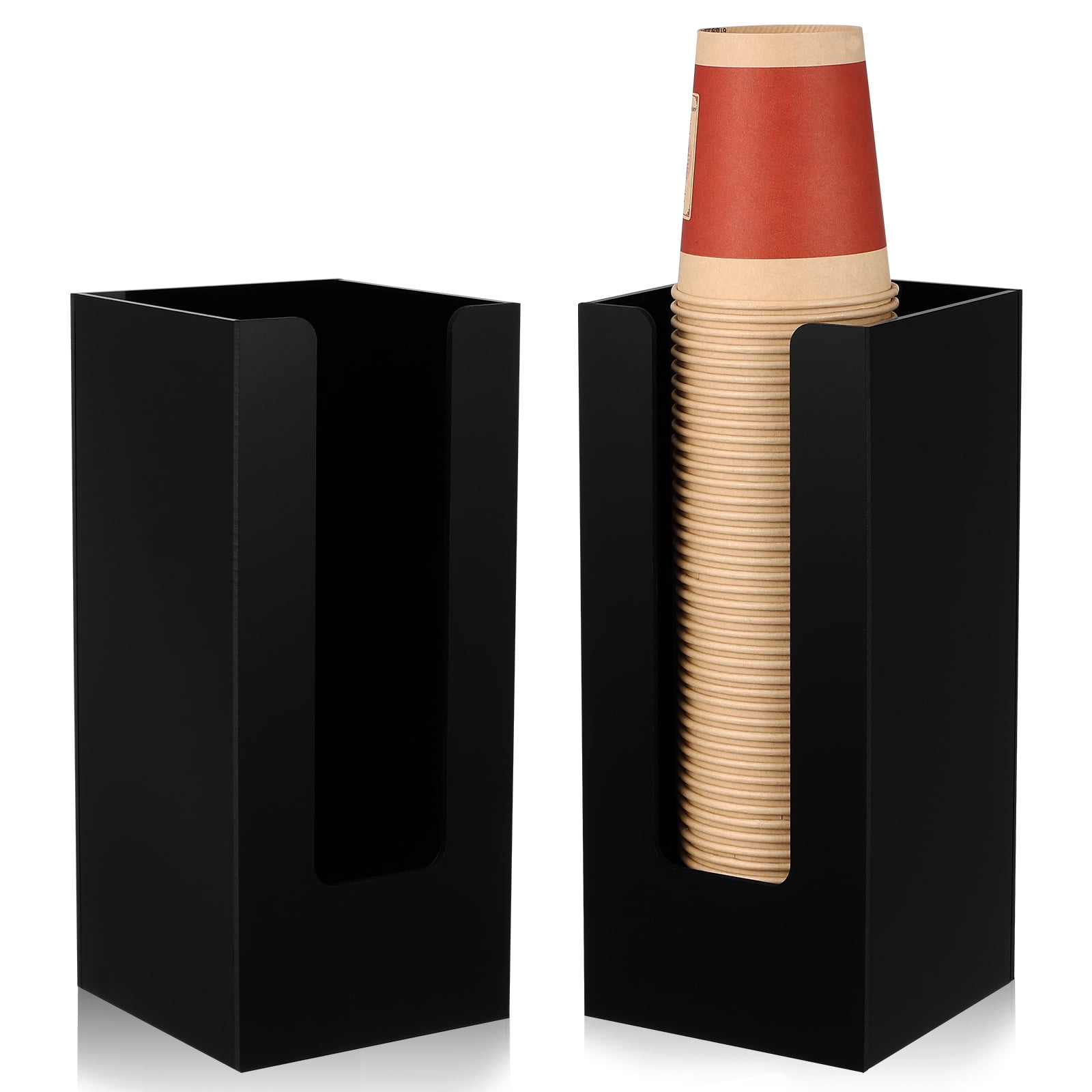 HOMEMAXS 2 Pcs Paper Cup Dispensers Holders Desktop Coffee Cup Holders