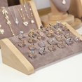 thumbnail image 5 of Joyero con soporte de exhibición de anillos de 22 ranuras de madera maciza-negro Pu Afortunado Sencillez, 5 of 5