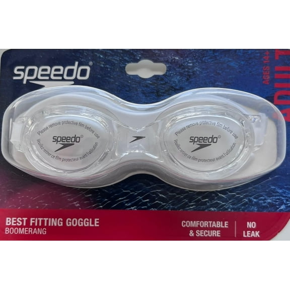 Speedo Adult Boomerang Swimming Goggles Clear