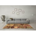 thumbnail image 3 of Ahgly Company Indoor Round Abstract Brown Modern Area Rugs, 8' Round, 3 of 4