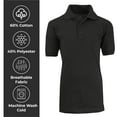 thumbnail image 3 of Boy's Short Sleeve School Uniform Pique Polo Shirts (Big Boys), 3 of 5