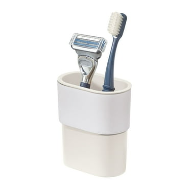 iDesign Self-Adhesive Bathroom Tumbler – Orleans Collection - Coconut/White