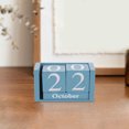 thumbnail image 2 of Desk Block Calendar Decorative Desktop Perpetual Calendar Office Rustic Decoration, 2 of 5
