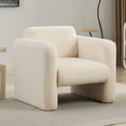 thumbnail image 6 of Harper & Bright Designs Modern Accent Chair, Upholstered Comfy Reading Arm Chair, Single Sofa Chair with Back and Pillow for Living Room, Cream, 6 of 12