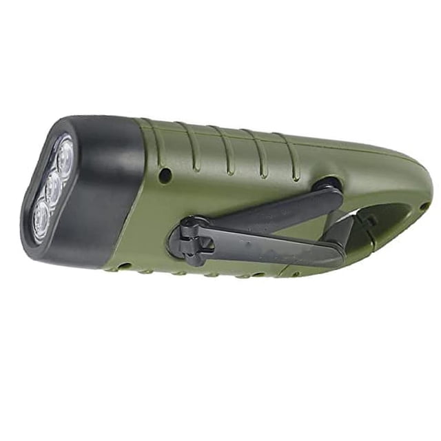 Linterna portátil LED multifunción carga solar generación de energía manual antorcha luz para camping emergencia verde
