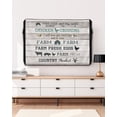 thumbnail image 3 of Outdoor TV Cover 70 to 75 Inch Weatherproof, Funny Farmhouse Life Quotes Waterproof TV Screen Protector for Outside Decor with Zipper and Pocket 68"L x 42"H , Rustic Grey Wood Texture, 3 of 7