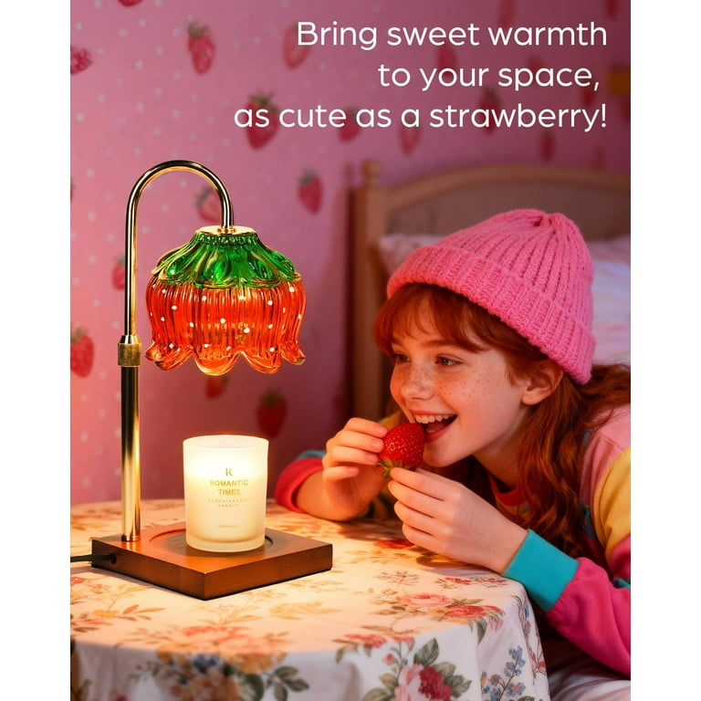 Funistree Strawberry Candle Warmer Lamp with Timer Dimmable