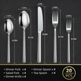 thumbnail image 6 of TINANA Silverware Sets, 20 PCS Flatware Set for 4, Premium Stainless Steel Cutlery Utensil Set Mirror Polished Forks and Spoons, Dishwasher Safe, 6 of 6