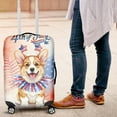 thumbnail image 4 of 4th of July Corgi Celebrates Independence Day Travel Luggage Cover Welsh Corgi Dog Lover Gifts Idea Suitcase Dust Protective Decor - 12010, 4 of 5