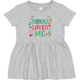 thumbnail image 3 of Inktastic Nonna Loves Me Granddaughter Girls Baby Dress, 3 of 5