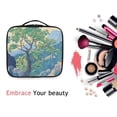 thumbnail image 6 of FORMRS Travel Makeup Bag Large Capacity Train Case Cosmetic Organizer with Adjustable Dividers, Beige Tree, 6 of 8