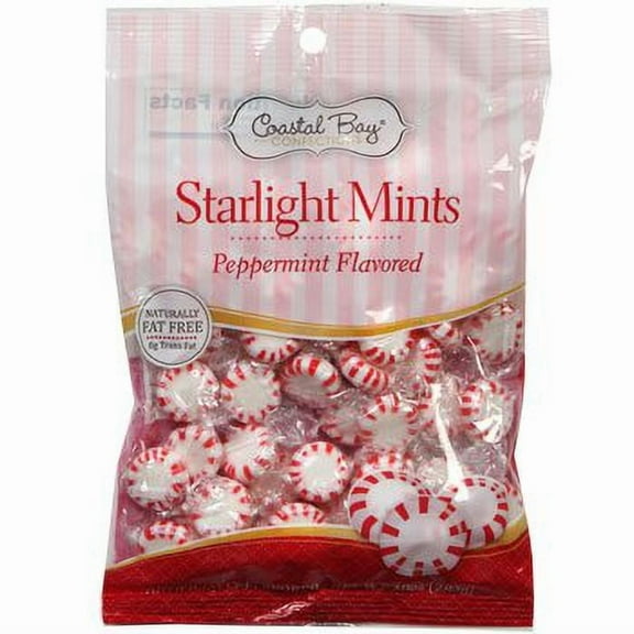 Coastal Bay Starlight Mints 1 (10 oz) Bag, Peppermint Flavor 10 Ounce (Pack of 1)