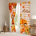 thumbnail image 3 of Manfei Harvest Pumpkin Child Blackout Curtains Set of 2 (52x84 Each), Rustic Truck Window Curtains, Vintage Buffalo Plaid Curtains and Drapes, Black Out Curtains Home Decor, 3 of 6