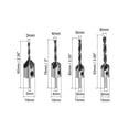 thumbnail image 2 of Uxcell Countersink Drill Bit Set Quick Change Drill Bit with Hex Carpentry Reamer for Wood DIY  Silver Tone 4 Pcs, 2 of 3