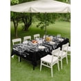 thumbnail image 5 of 60x102 Inch Outdoor Tablecloth with Umbrella Hole Zipper Rectangle Crystal Chandelier Rectangular Tablecloths Outside Waterproof Candle Abstract Luxury Modern Patio Table Cloth Cover for Picnic Party, 5 of 8