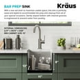 thumbnail image 6 of KRAUS Standart Pro 13" Undermount Single Bowl 16 Gauge Stainless Steel Bar Kitchen Sink, 6 of 8