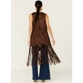 thumbnail image 4 of Shyanne Women's Faux Suede Long Fringe Vest - SWSP23V47-DKBN XX-  US, 4 of 4